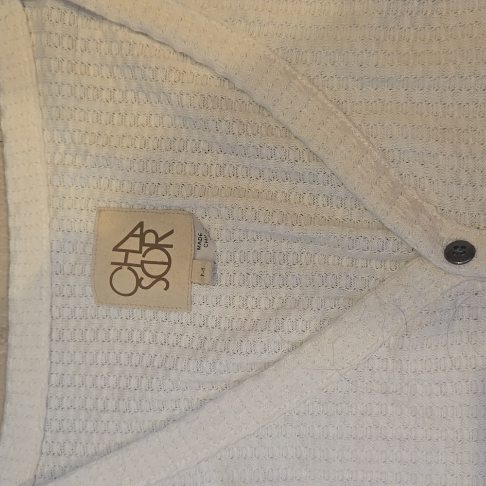 Chaser Oversized Vneck/Button Waffle Knit Pattern… - image 3